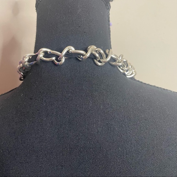 Micheal By Micheal Kors Chain Tie Neck Black Halter Top - Picture 3 of 10